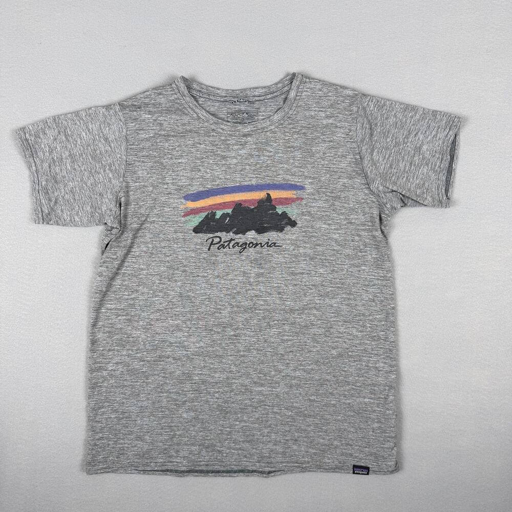 Patagonia Women’s Capilene Cool Daily Shirt – Fitz Roy Nimbus, Feather Grey, M